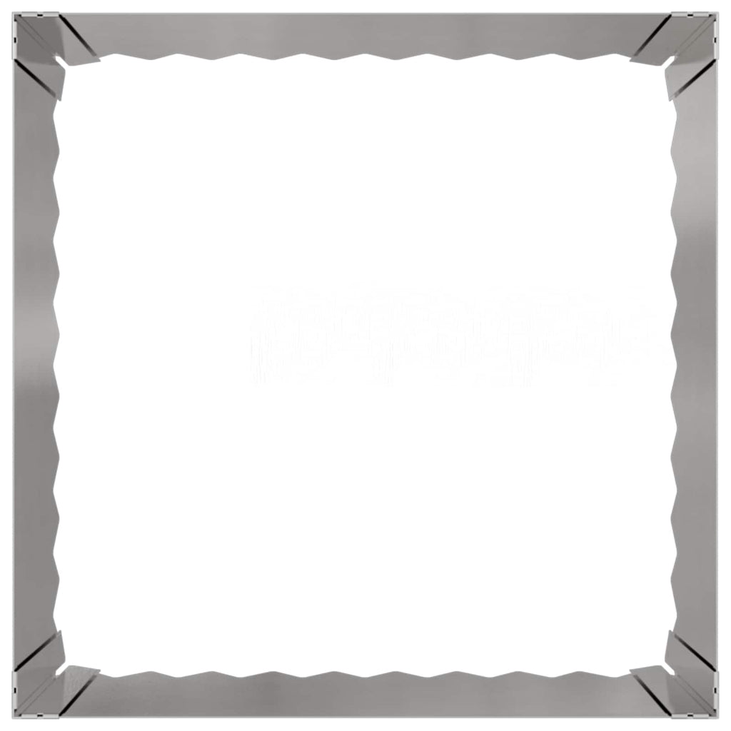 vidaXL Krawężnik do trawnika 60 x 60 x 35 cm Stal srebrny