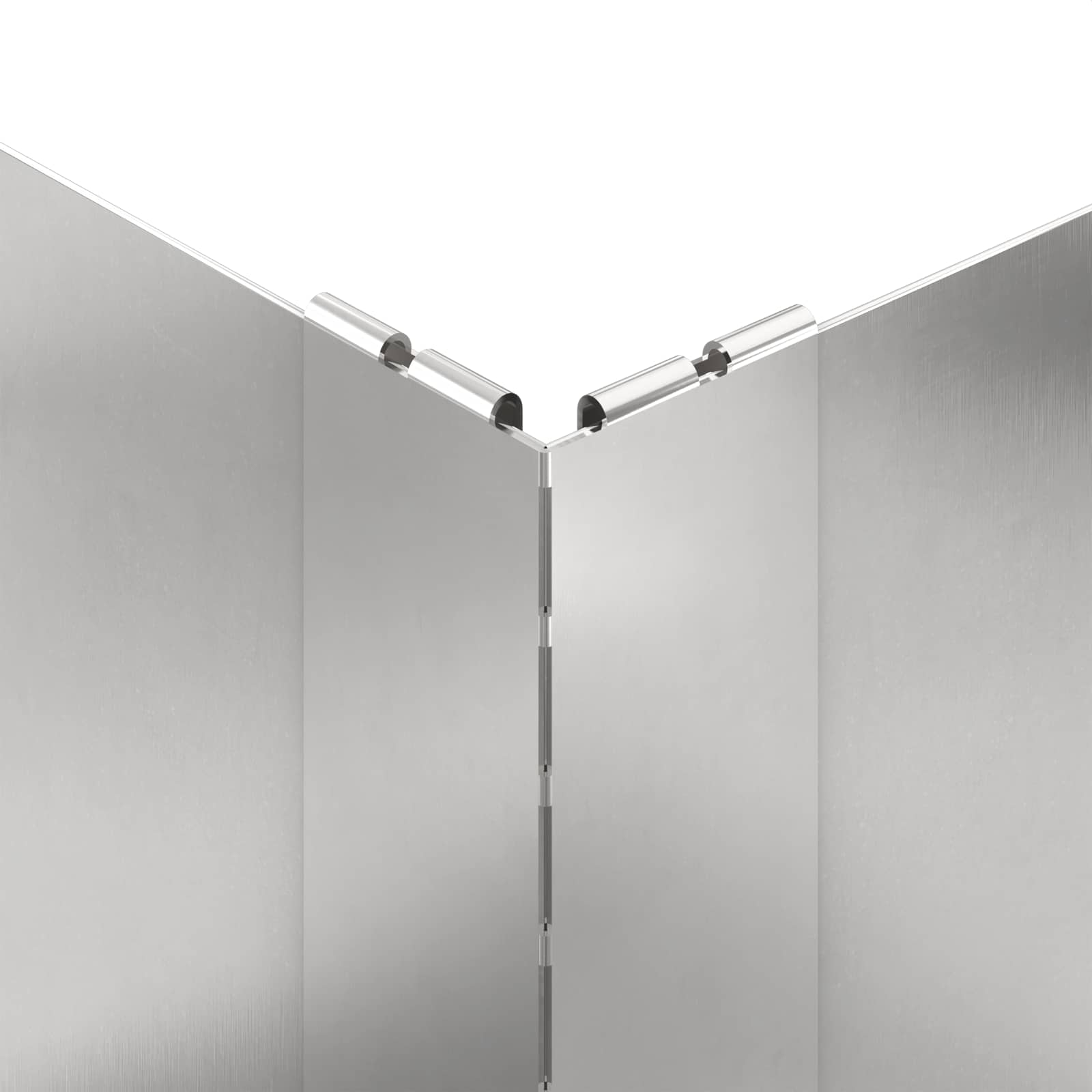 vidaXL Krawężnik do trawnika 4 szt. 60 x 60 x 35 cm Stal srebrny