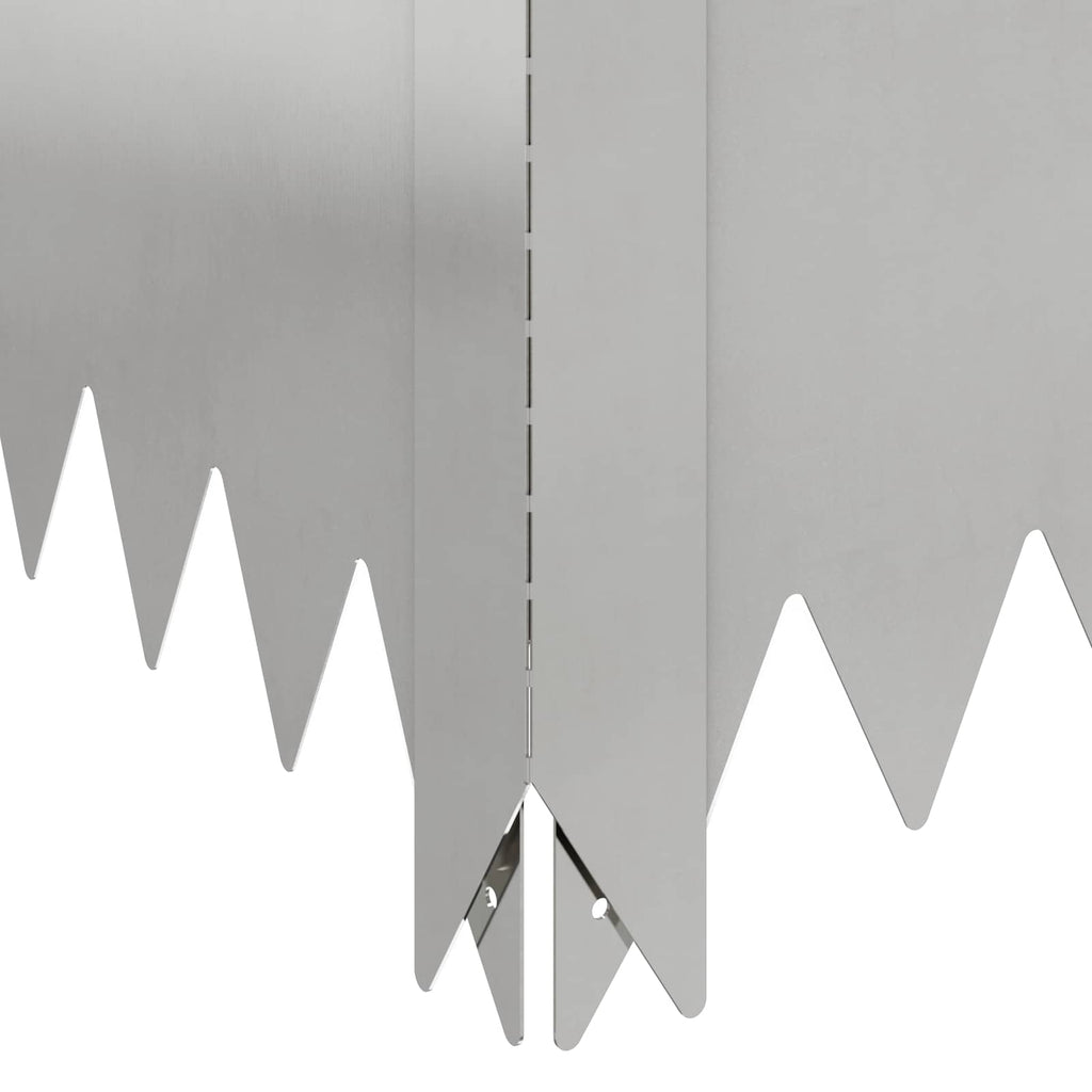 vidaXL Krawężnik do trawnika 4 szt. 60 x 60 x 35 cm Stal srebrny
