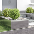 vidaXL Krawężnik do trawnika 4 szt. 60 x 60 x 35 cm Stal srebrny