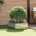 vidaXL Krawężnik do trawnika 60 x 60 x 35 cm Stal srebrny