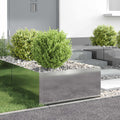 vidaXL Krawężnik do trawnika 4 pcs 60 x 60 x 35 cm Stal srebrny