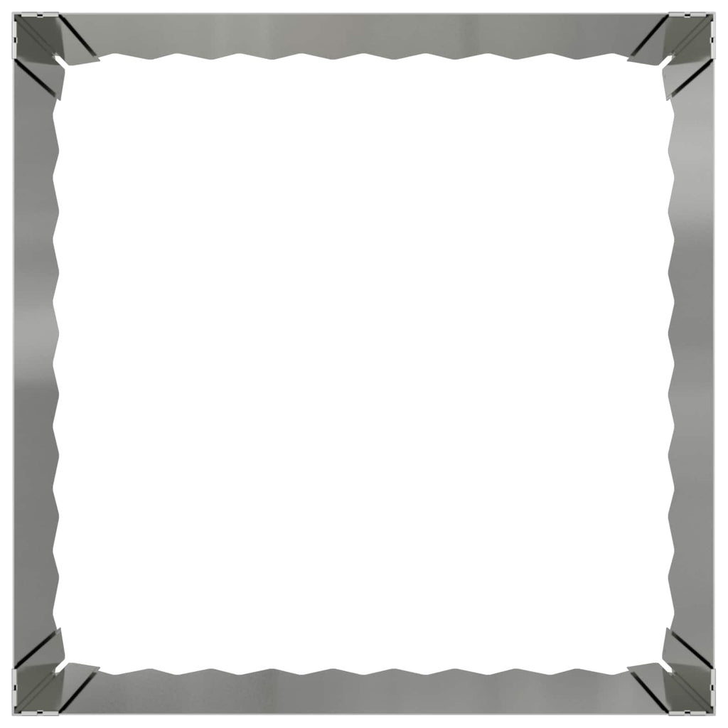 vidaXL Krawężnik do trawnika 4 pcs 60 x 60 x 35 cm Stal srebrny