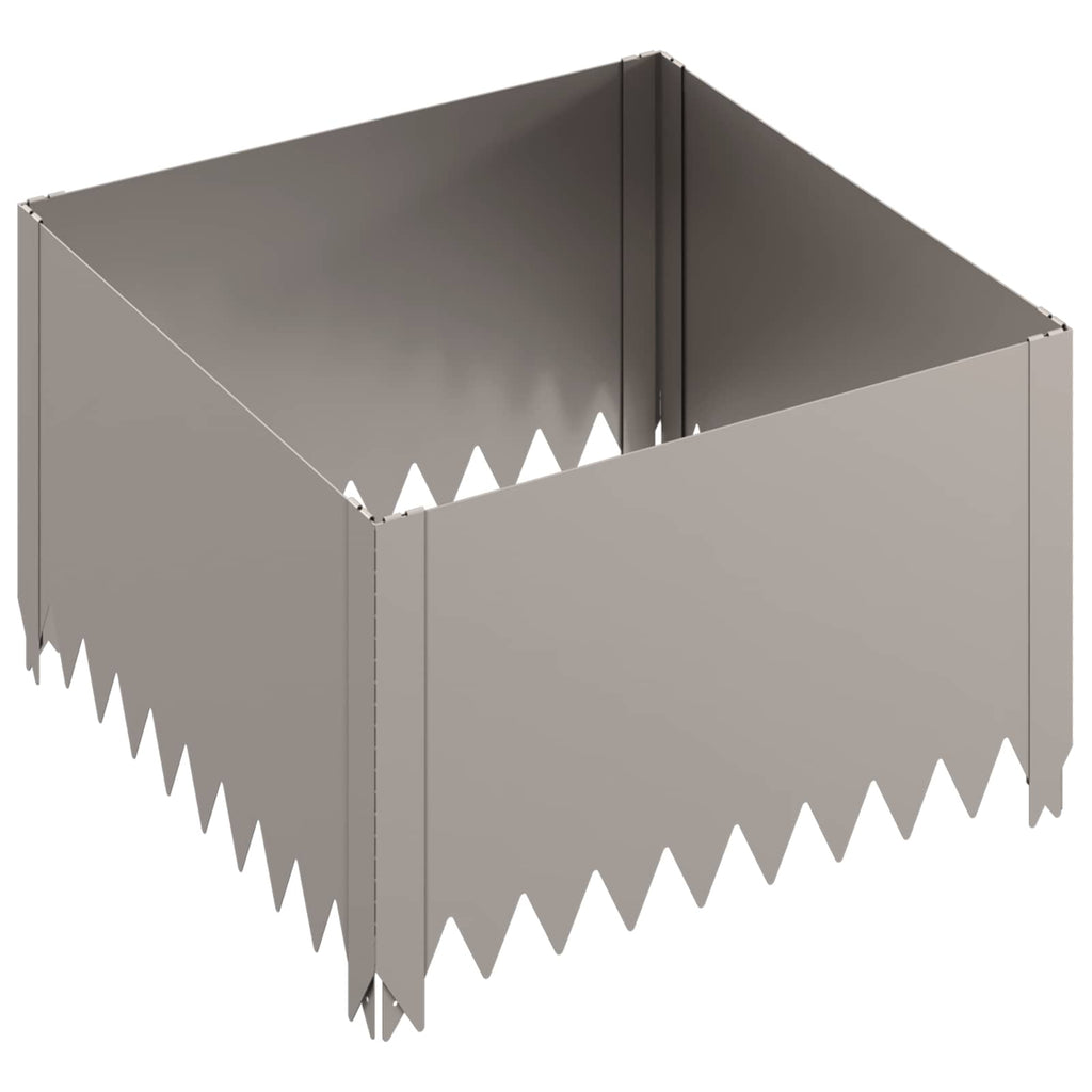 vidaXL Krawężnik do trawnika 60 x 60 x 35 cm Stal Rdzawy