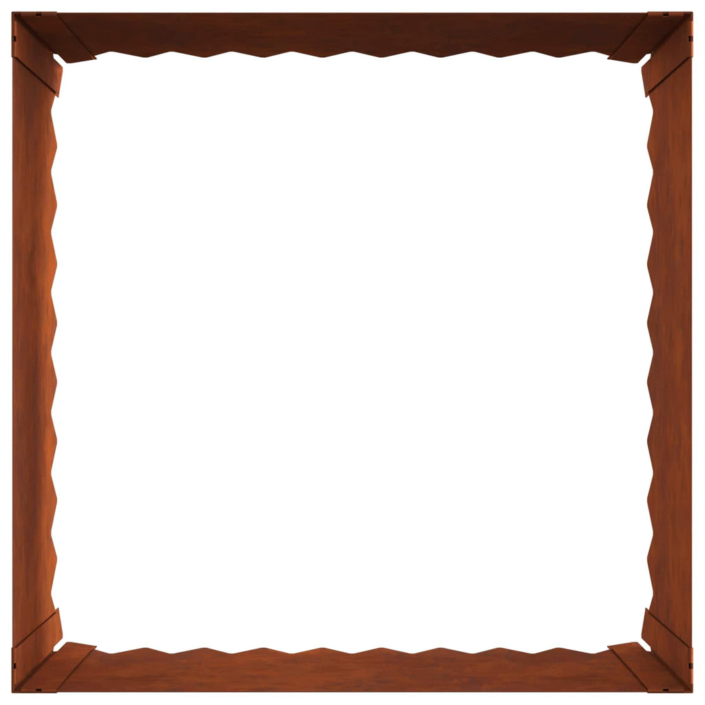 vidaXL Krawężnik do trawnika 60 x 60 x 35 cm Stal Rdzawy