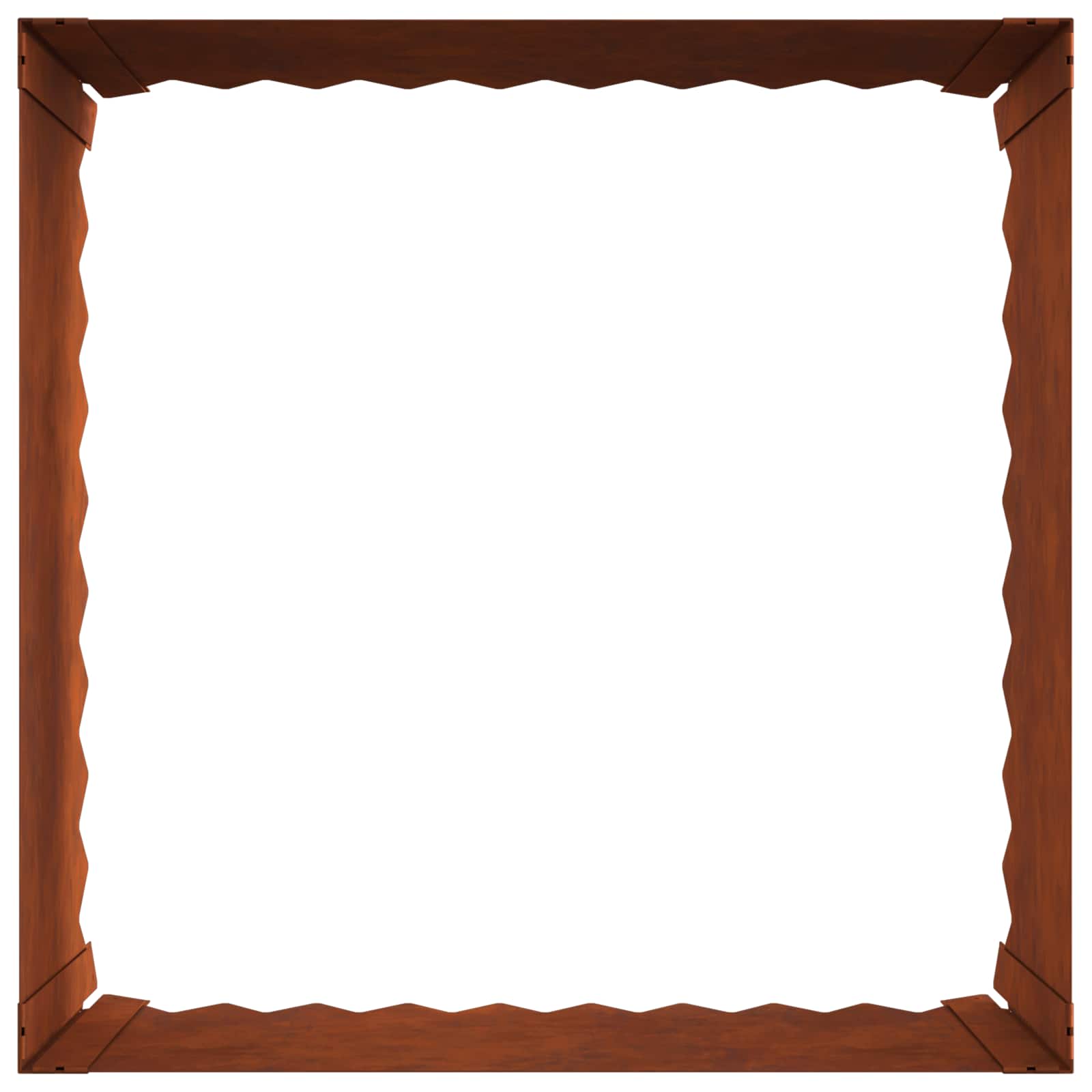 vidaXL Krawężnik do trawnika 60 x 60 x 35 cm Stal Rdzawy