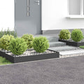vidaXL Krawężnik do trawnika 4 szt. 100 x 60 x 20 cm Stal Czarny