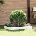 vidaXL Krawężnik do trawnika 100 x 60 x 20 cm Stal Biały