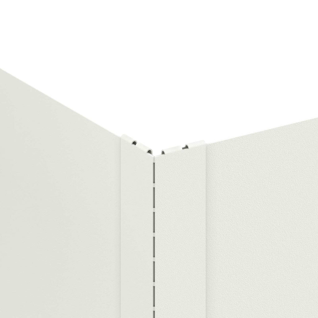 vidaXL Krawężnik do trawnika 4 szt. 100 x 60 x 20 cm Stal Biały