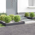 vidaXL Krawężnik do trawnika 4 szt. 100 x 60 x 20 cm Stal antracytowy
