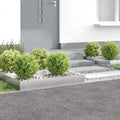 vidaXL Krawężnik do trawnika 4 szt. 100 x 60 x 20 cm Stal srebrny