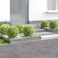 vidaXL Krawężnik do trawnika 4 pcs 100 x 60 x 20 cm Stal srebrny