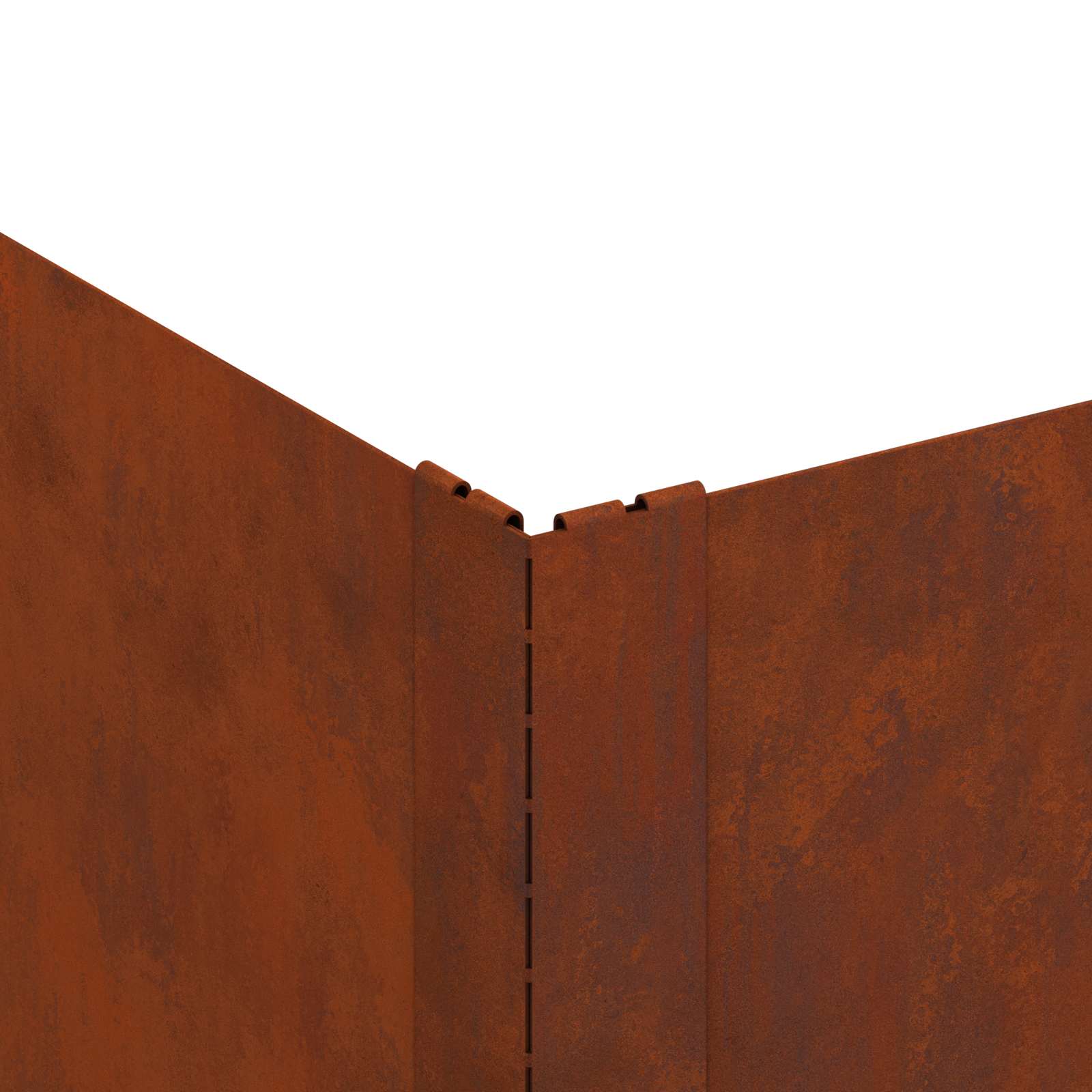 vidaXL Krawężnik do trawnika 100 x 60 x 20 cm Stal Rdzawy