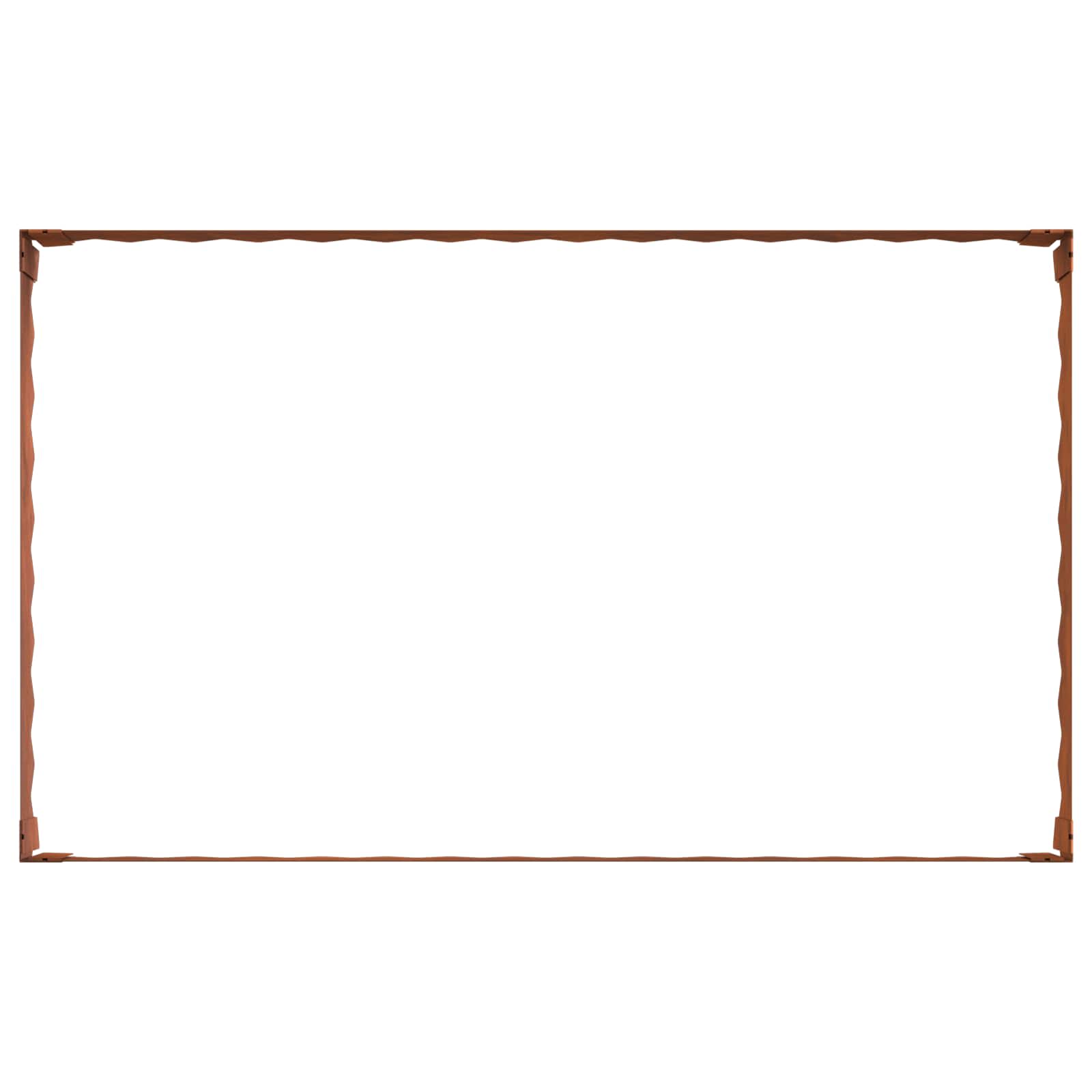 vidaXL Krawężnik do trawnika 100 x 60 x 20 cm Stal Rdzawy