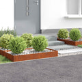 vidaXL Krawężnik do trawnika 4 pcs 100 x 60 x 20 cm Stal Rdzawy