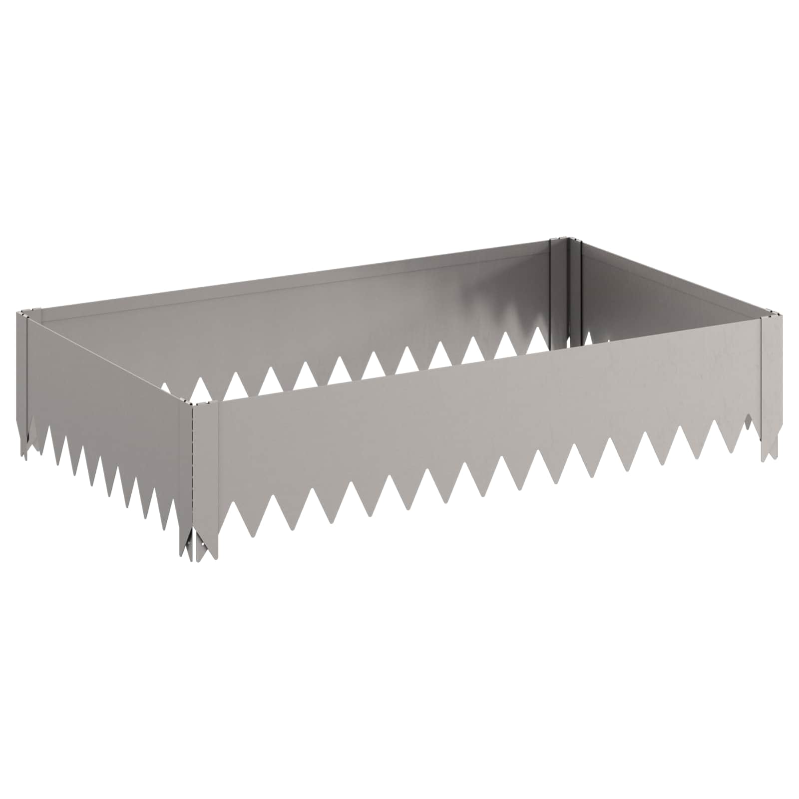 vidaXL Krawężnik do trawnika 4 pcs 100 x 60 x 20 cm Stal Rdzawy