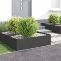 vidaXL Krawężnik do trawnika 4 szt. 100 x 60 x 35 cm Stal Czarny