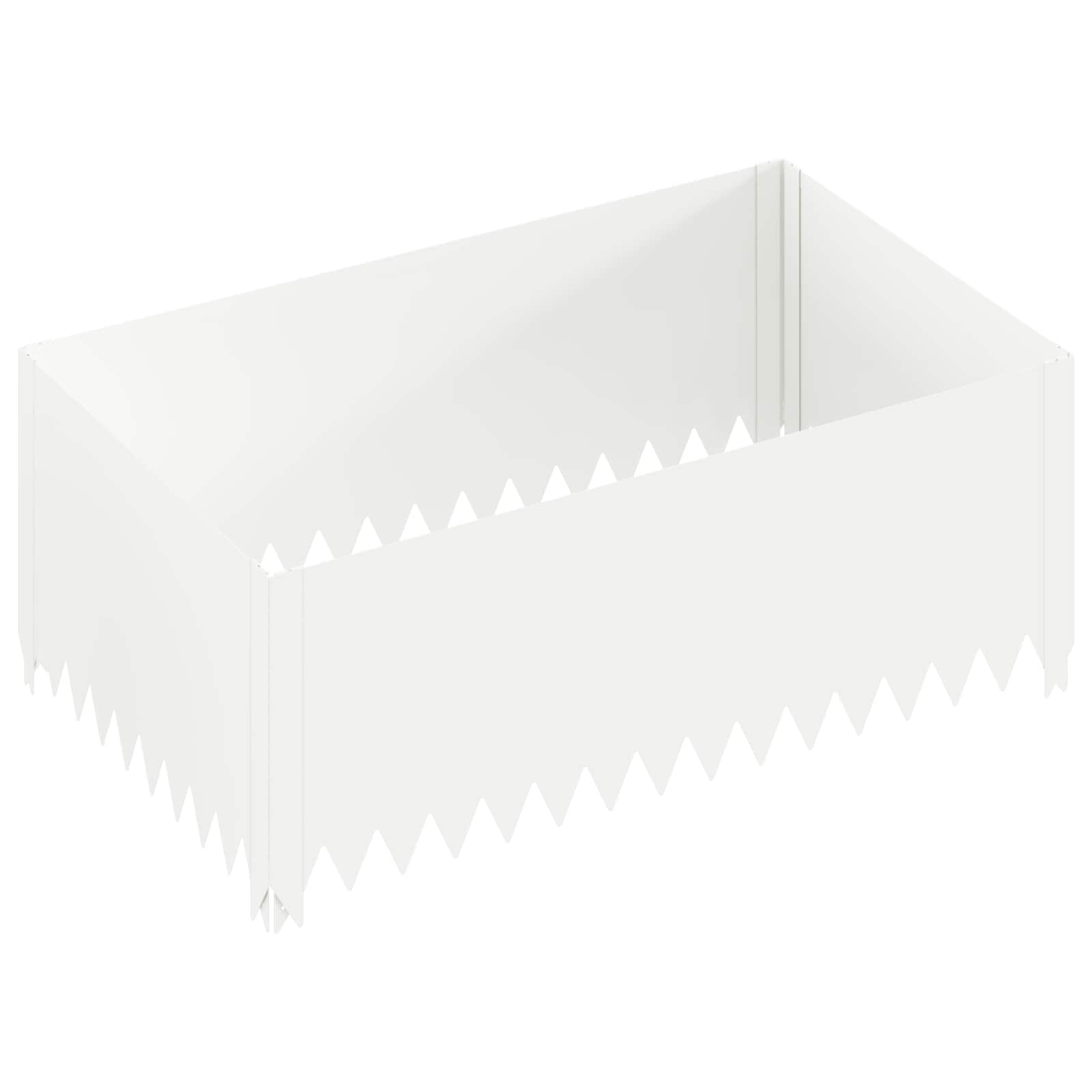 vidaXL Krawężnik do trawnika 100 x 60 x 35 cm Stal Biały
