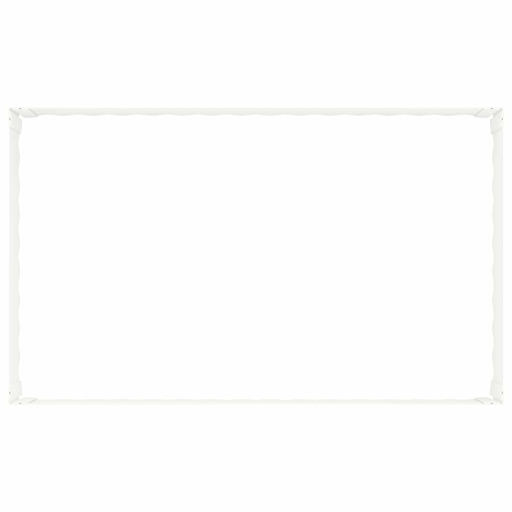 vidaXL Krawężnik do trawnika 100 x 60 x 35 cm Stal Biały