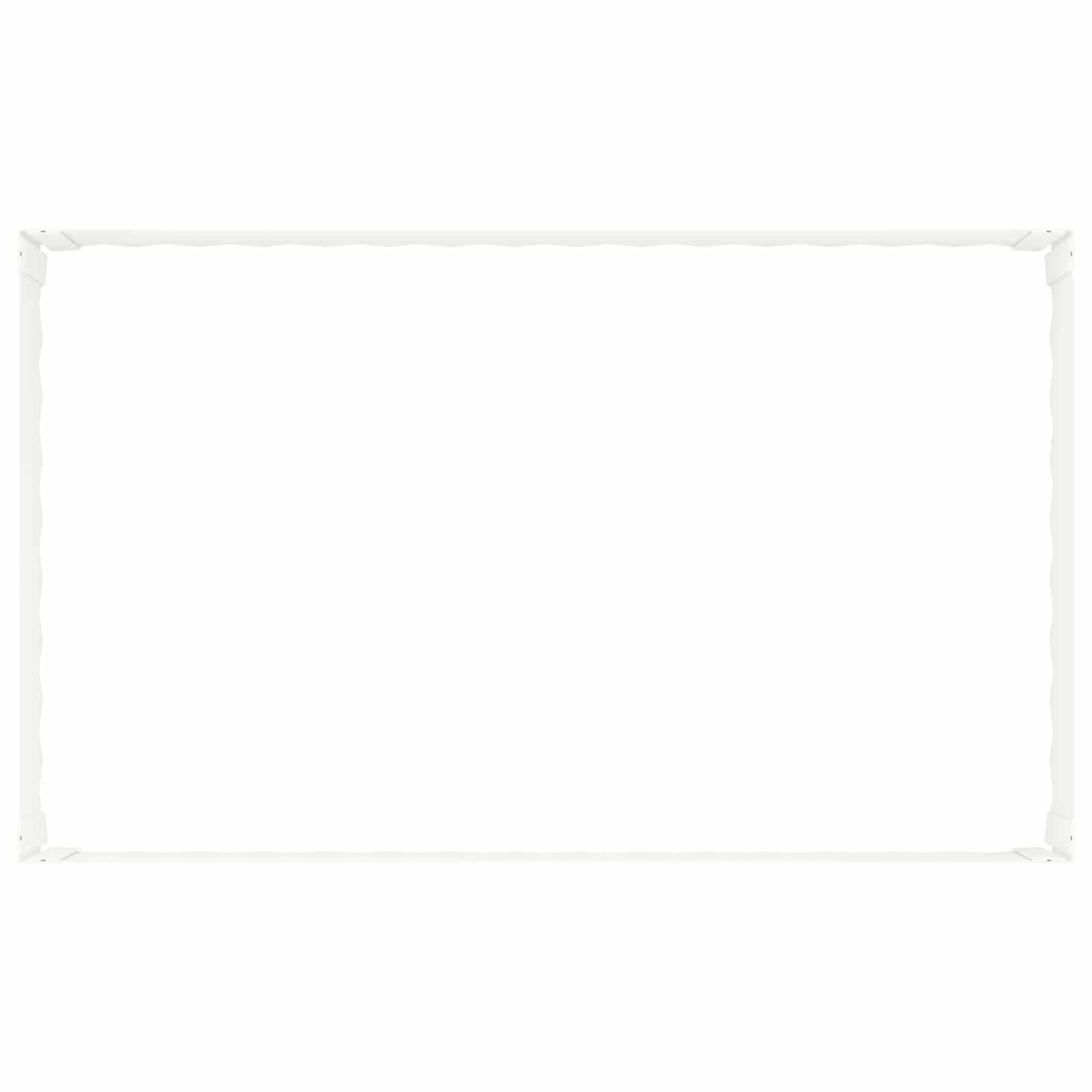 vidaXL Krawężnik do trawnika 100 x 60 x 35 cm Stal Biały