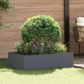 vidaXL Krawężnik do trawnika 100 x 60 x 35 cm Stal antracytowy