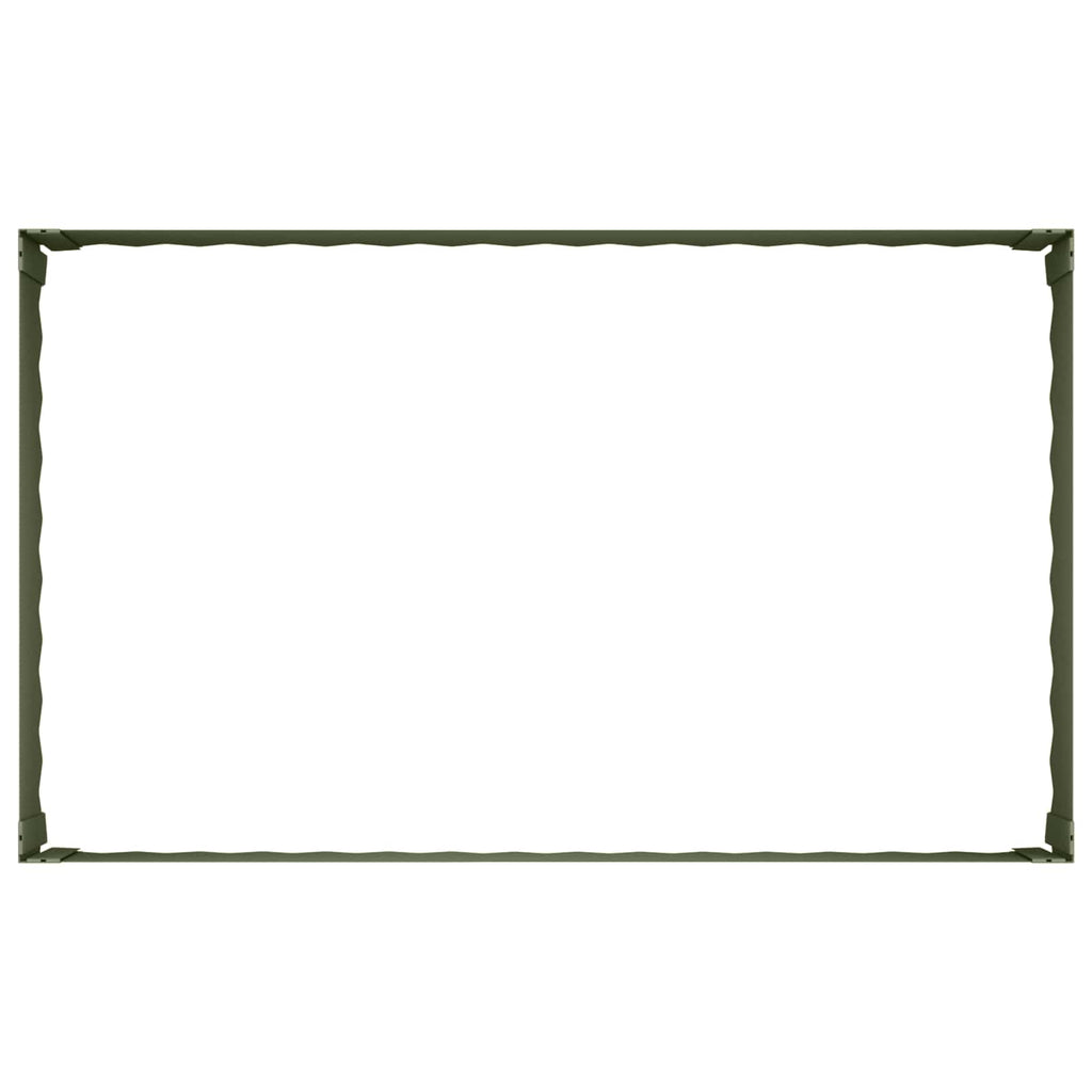 vidaXL Krawężnik do trawnika 100 x 60 x 35 cm Stal Oliwkowy zielony