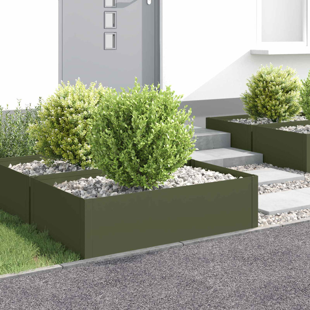 vidaXL Krawężnik do trawnika 4 szt. 100 x 60 x 35 cm Stal