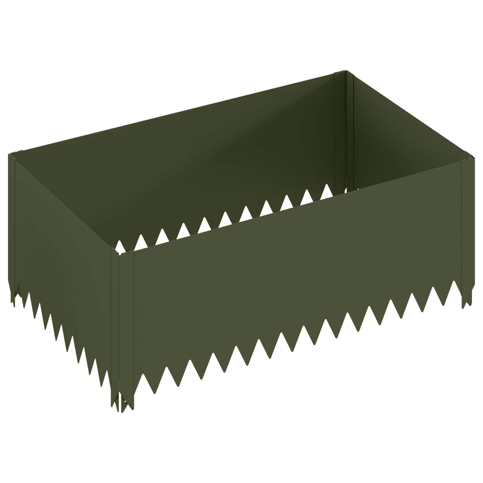 vidaXL Krawężnik do trawnika 4 szt. 100 x 60 x 35 cm Stal