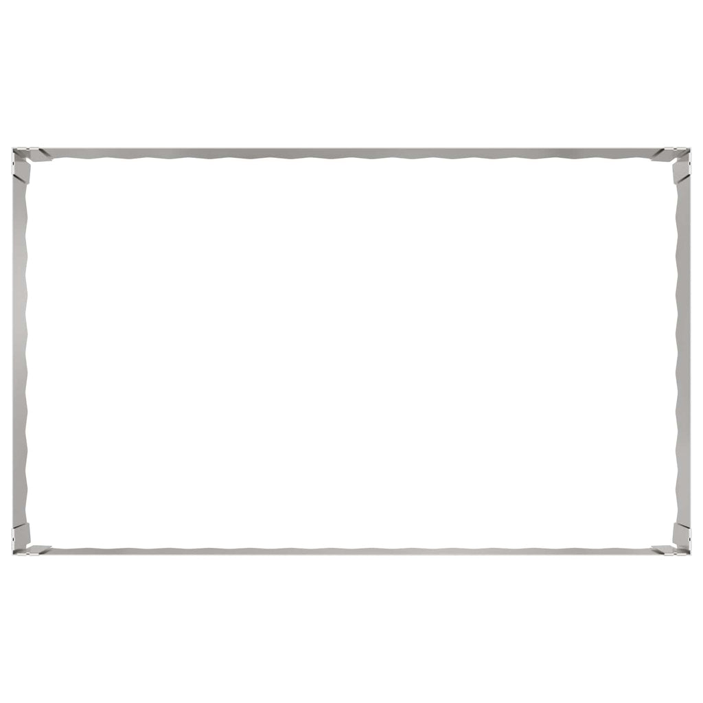 vidaXL Krawężnik do trawnika 4 szt. 100 x 60 x 35 cm Stal srebrny