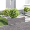 vidaXL Krawężnik do trawnika 4 pcs 100 x 60 x 35 cm Stal srebrny