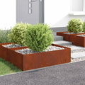 vidaXL Krawężnik do trawnika 100 x 60 x 35 cm Stal Rdzawy