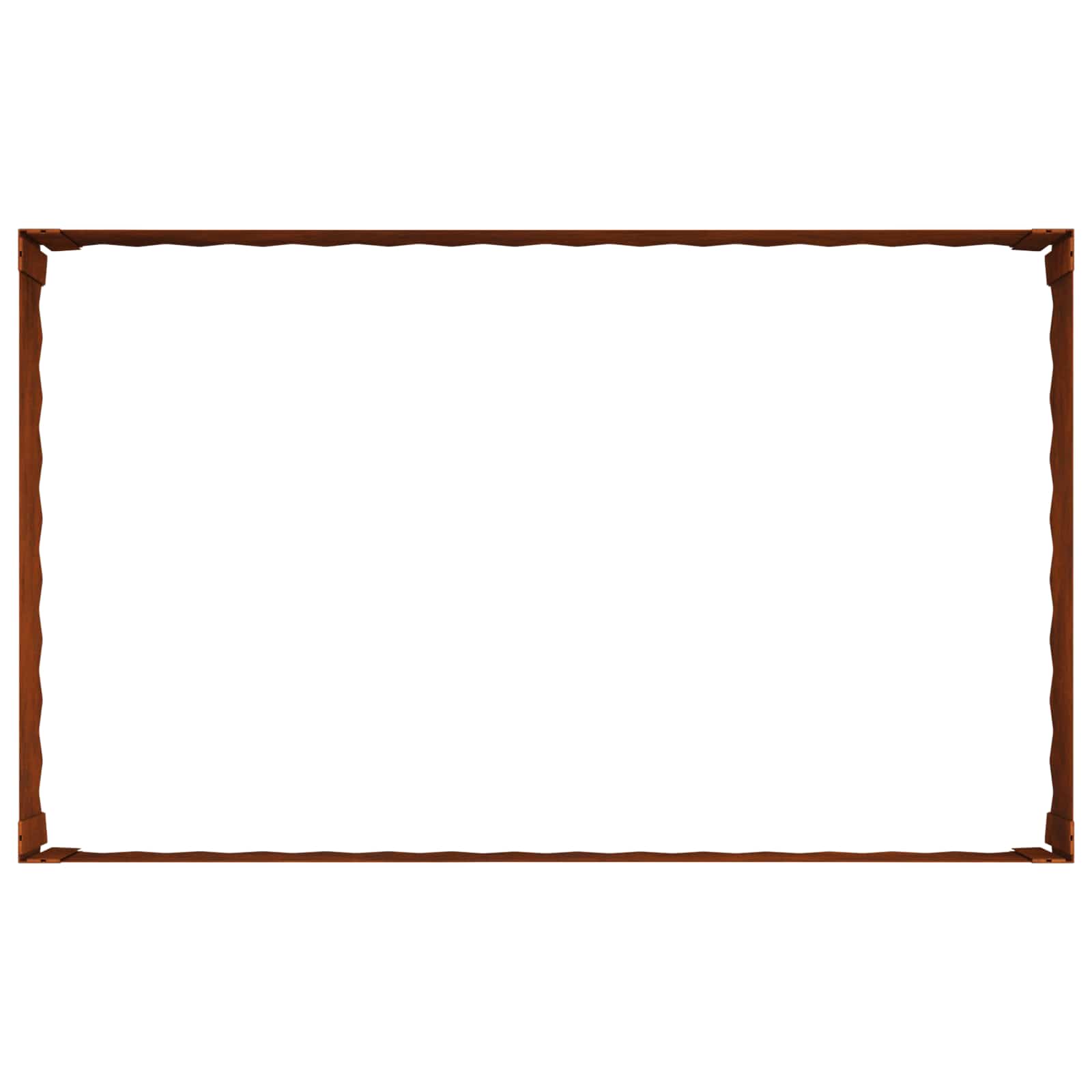 vidaXL Krawężnik do trawnika 4 pcs 100 x 60 x 35 cm Stal Rdzawy