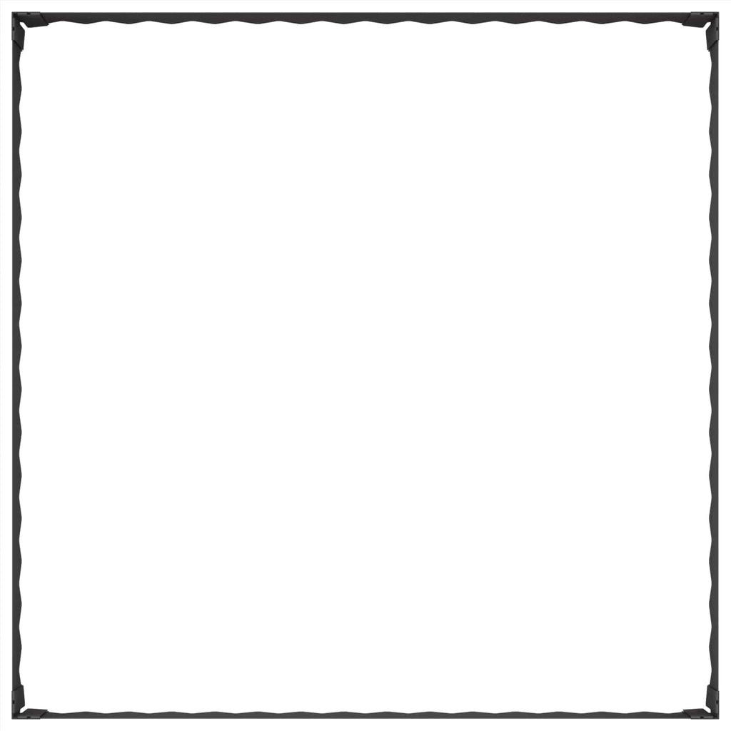 vidaXL Krawężnik do trawnika 100 x 100 x 20 cm Stal Czarny