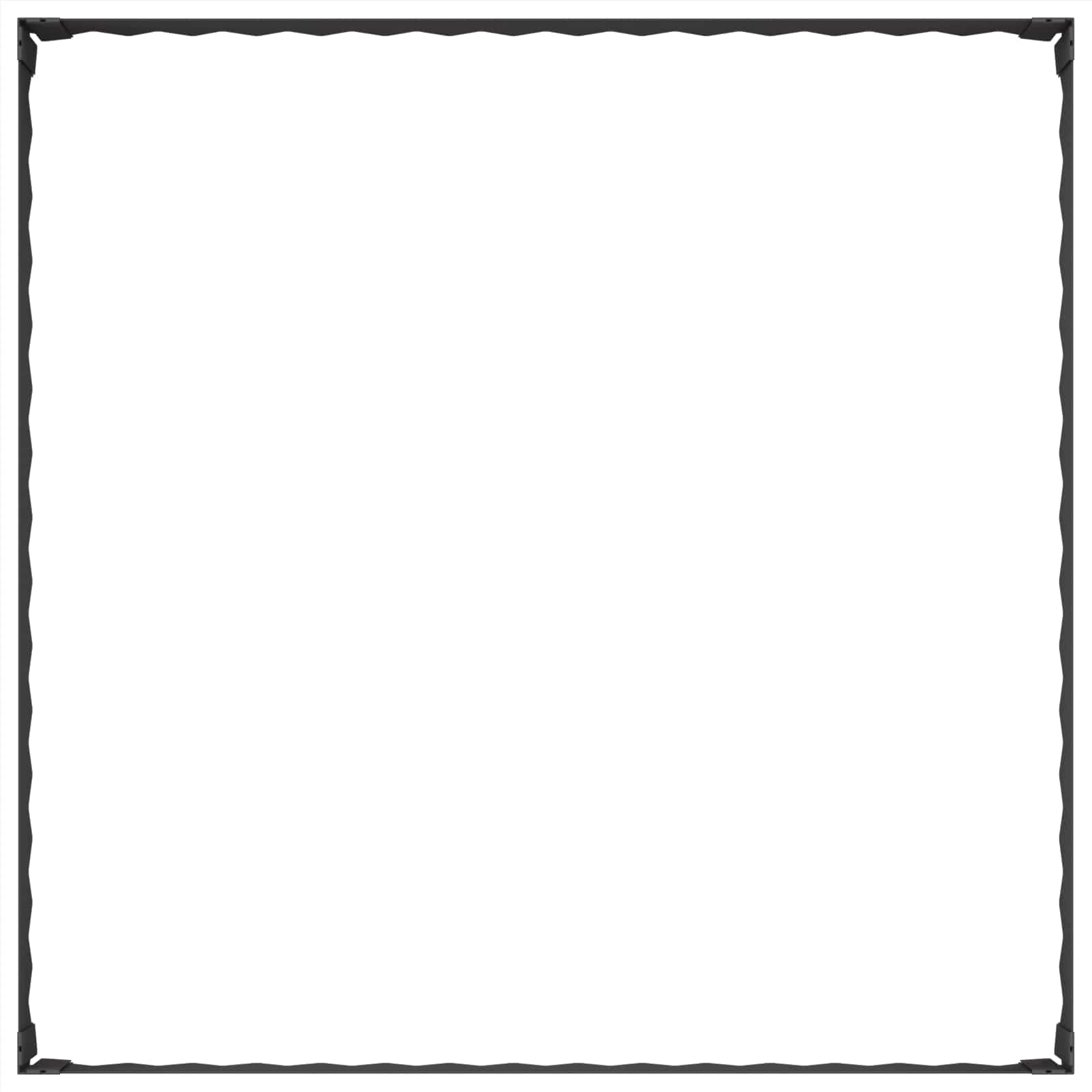 vidaXL Krawężnik do trawnika 100 x 100 x 20 cm Stal Czarny