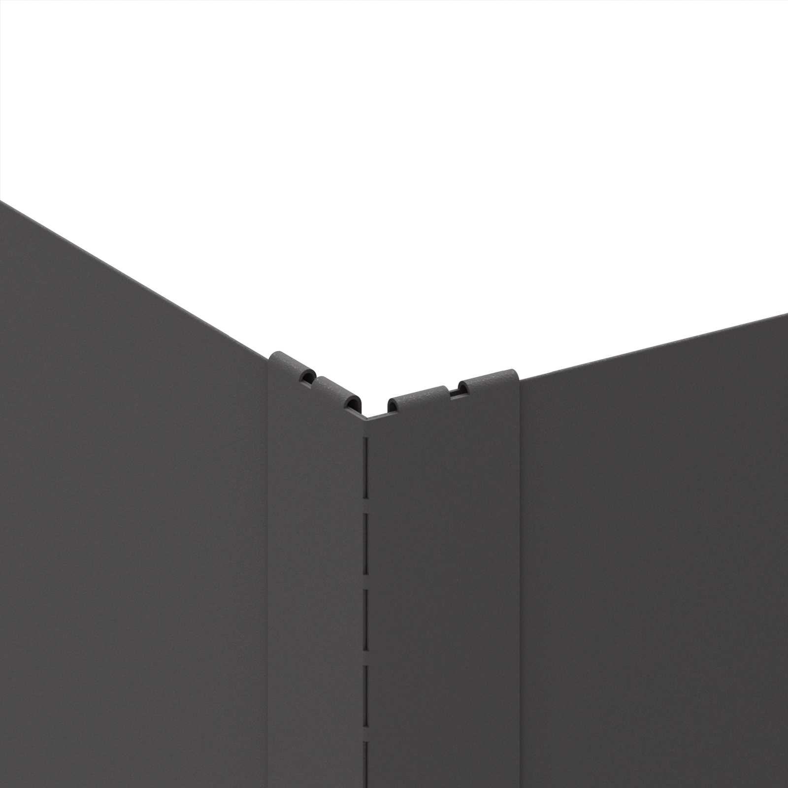 vidaXL Krawężnik do trawnika 4 pcs 100 x 100 x 20 cm Stal Czarny