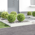 vidaXL Krawężnik do trawnika 4 szt. 100 x 100 x 20 cm Stal Biały