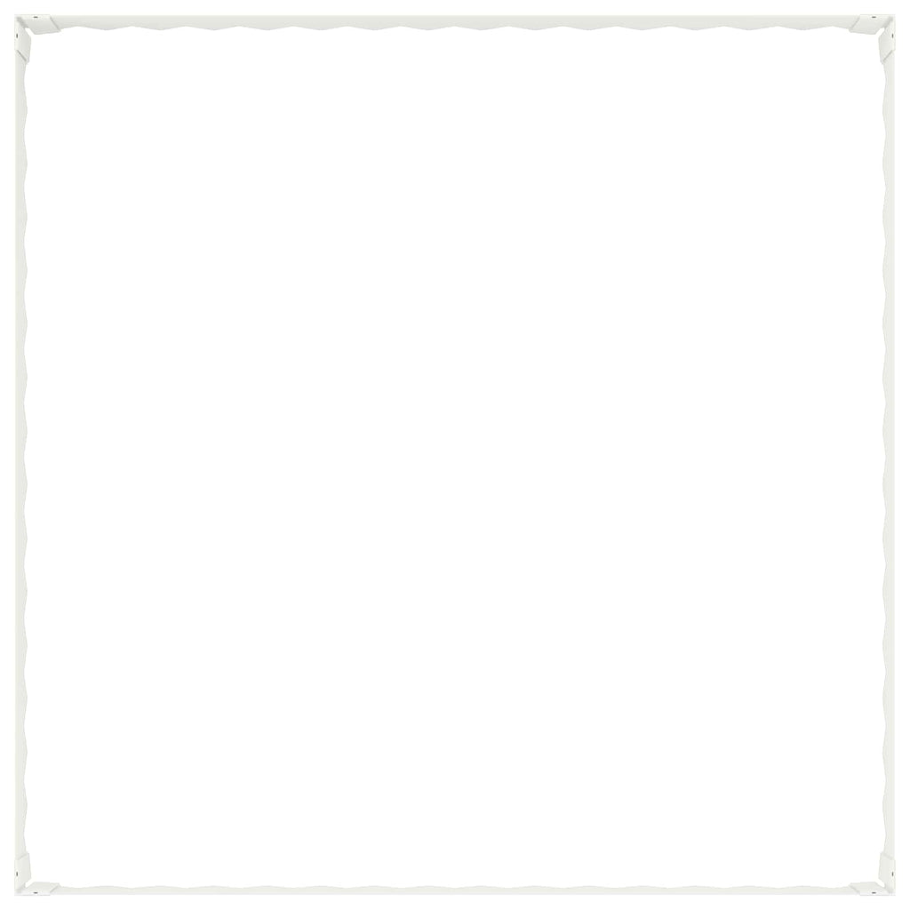 vidaXL Krawężnik do trawnika 4 szt. 100 x 100 x 20 cm Stal Biały
