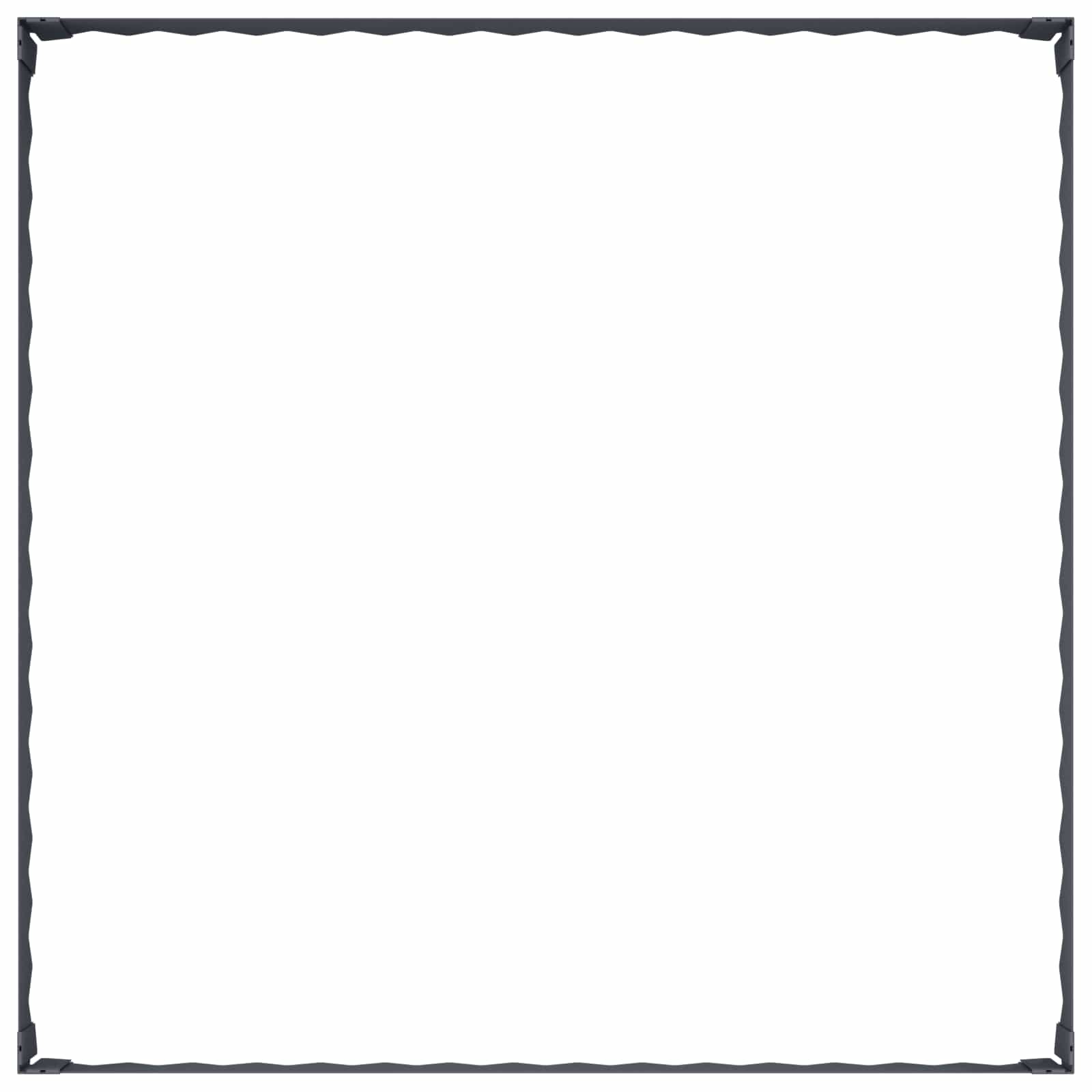 vidaXL Krawężnik do trawnika 100 x 100 x 20 cm Stal antracytowy