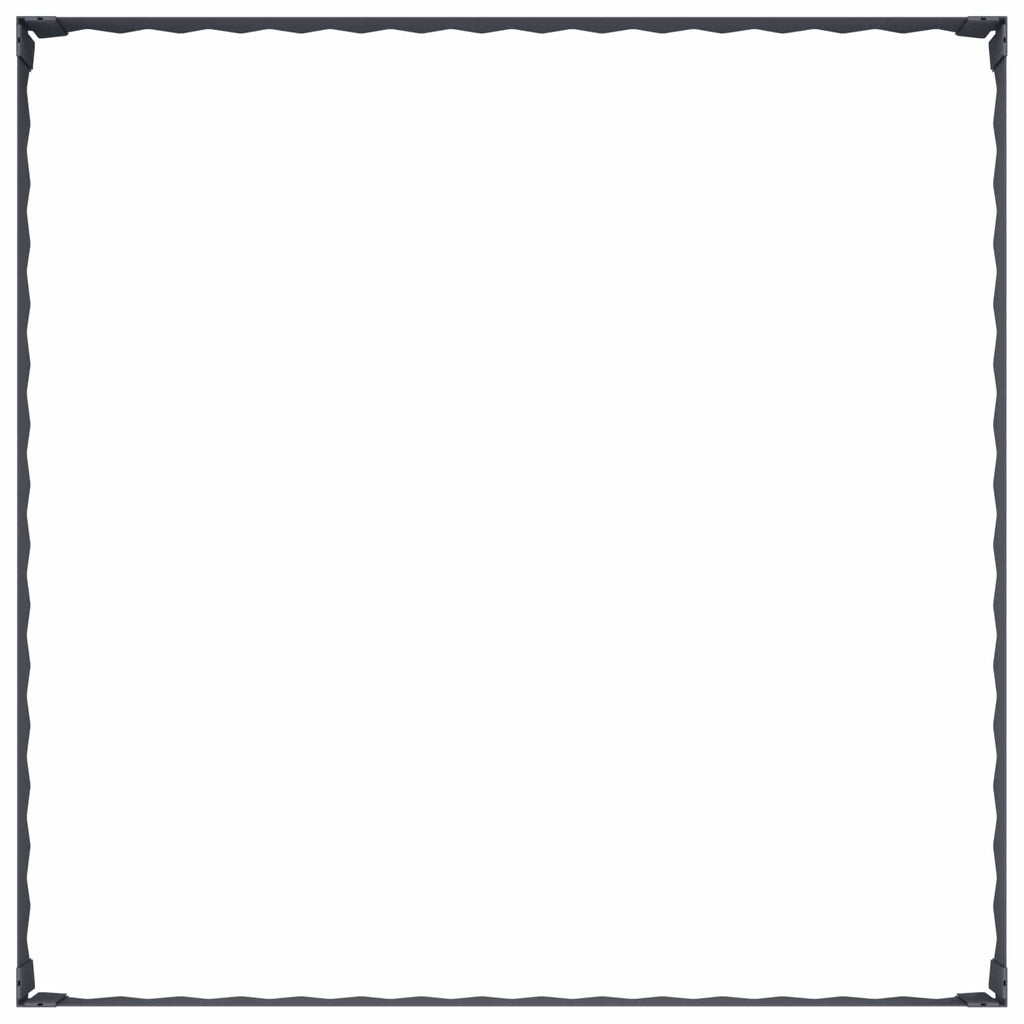 vidaXL Krawężnik do trawnika 4 szt. 100 x 100 x 20 cm Stal antracytowy
