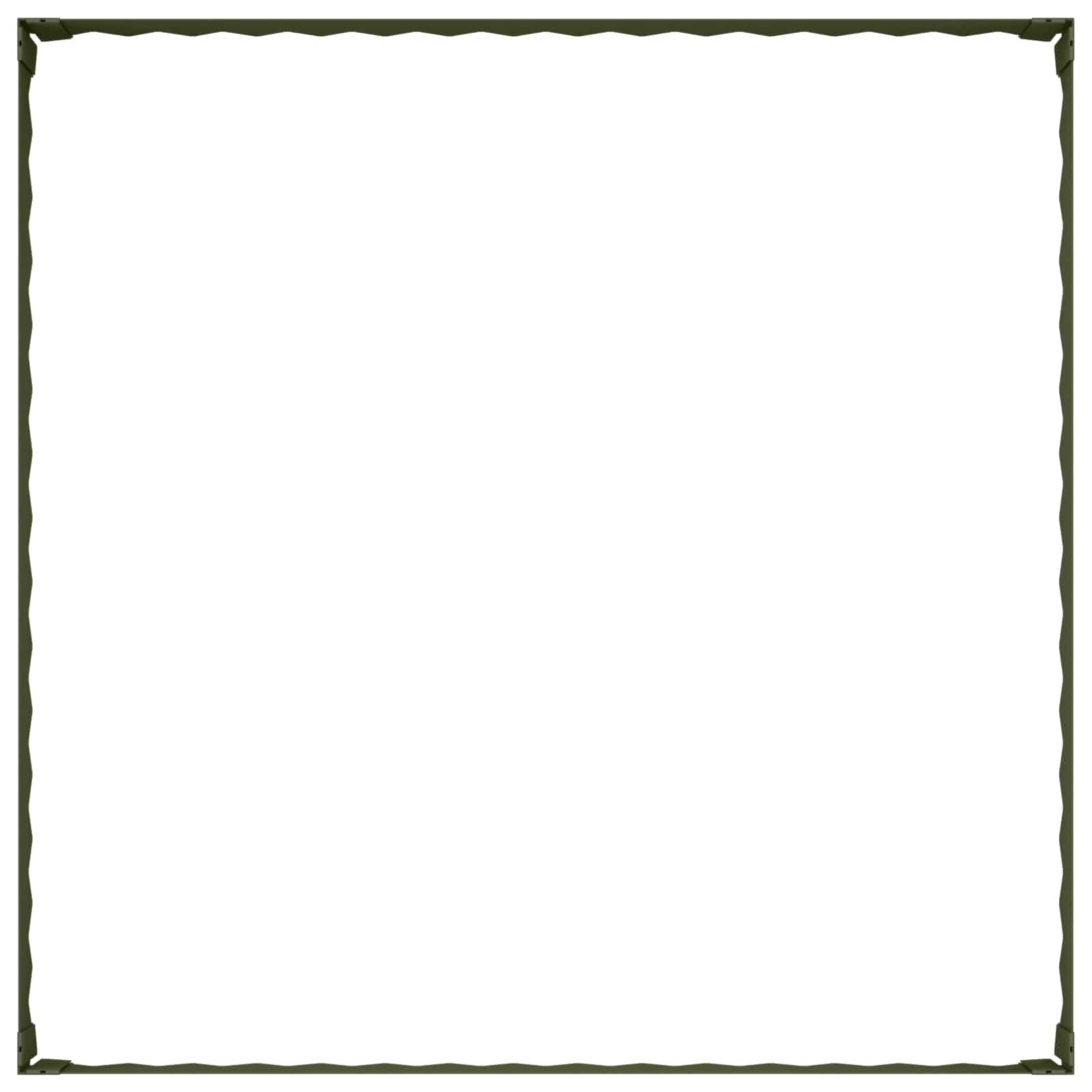 vidaXL Krawężnik do trawnika 100 x 100 x 20 cm Stal Oliwkowy zielony