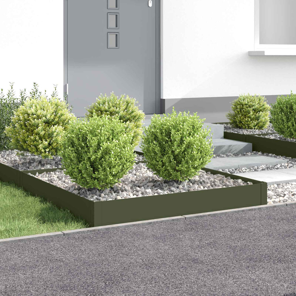 vidaXL Krawężnik do trawnika 4 szt. 100 x 100 x 20 cm Stal