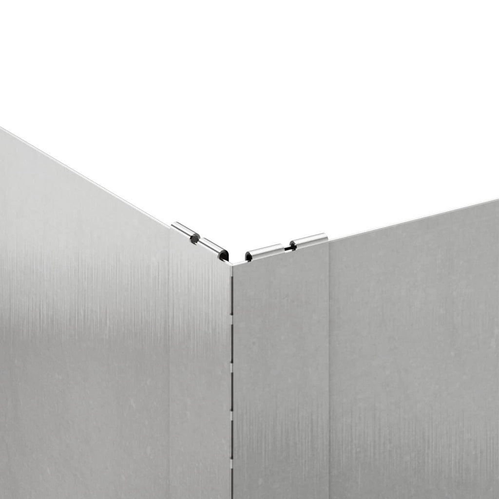 vidaXL Krawężnik do trawnika 4 szt. 100 x 100 x 20 cm Stal srebrny