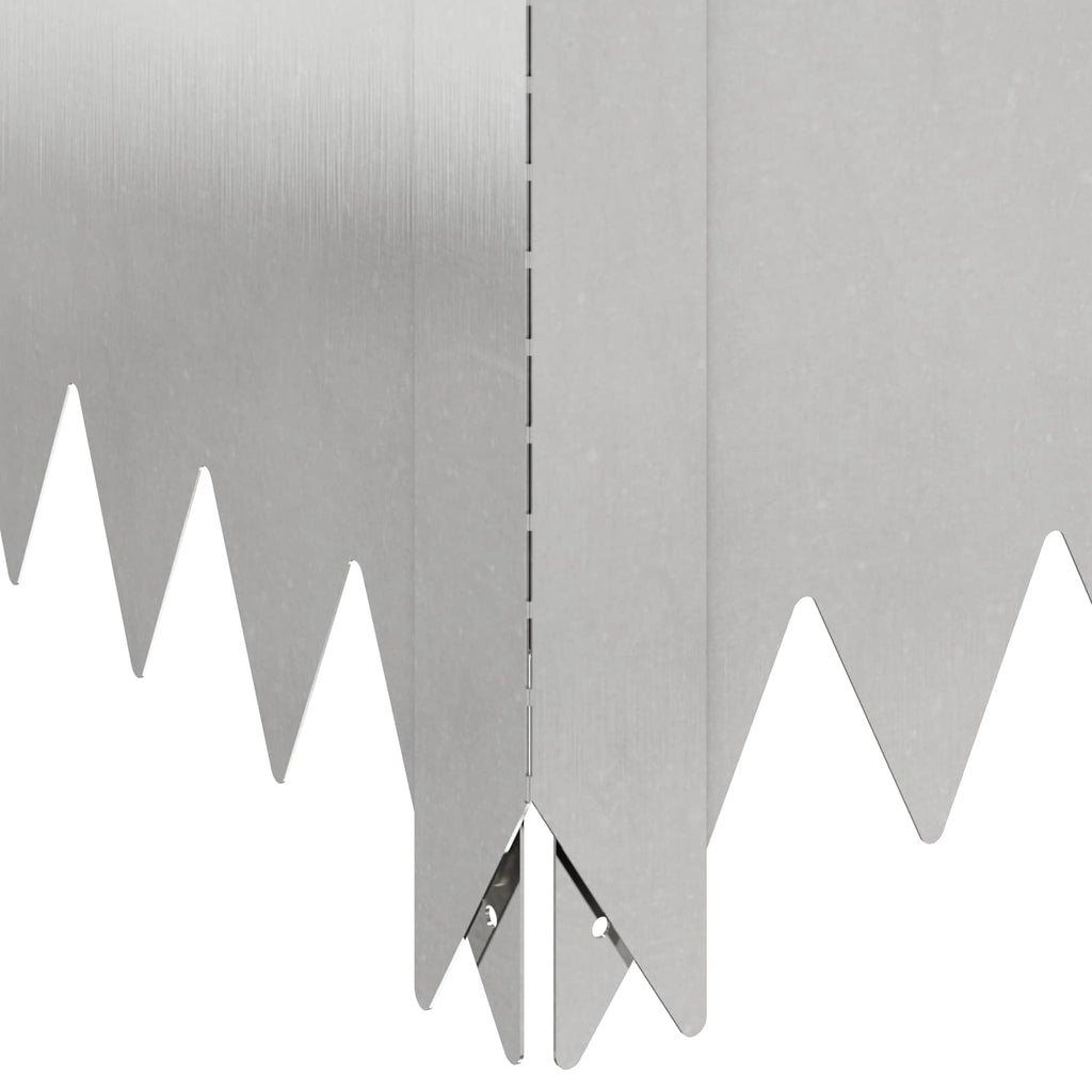 vidaXL Krawężnik do trawnika 4 szt. 100 x 100 x 20 cm Stal srebrny