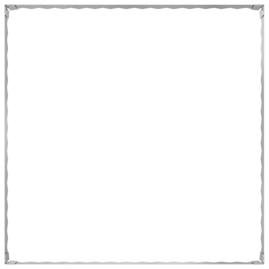 vidaXL Krawężnik do trawnika 4 szt. 100 x 100 x 20 cm Stal srebrny