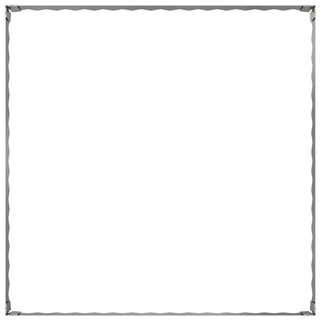 vidaXL Krawężnik do trawnika 100 x 100 x 20 cm Stal srebrny