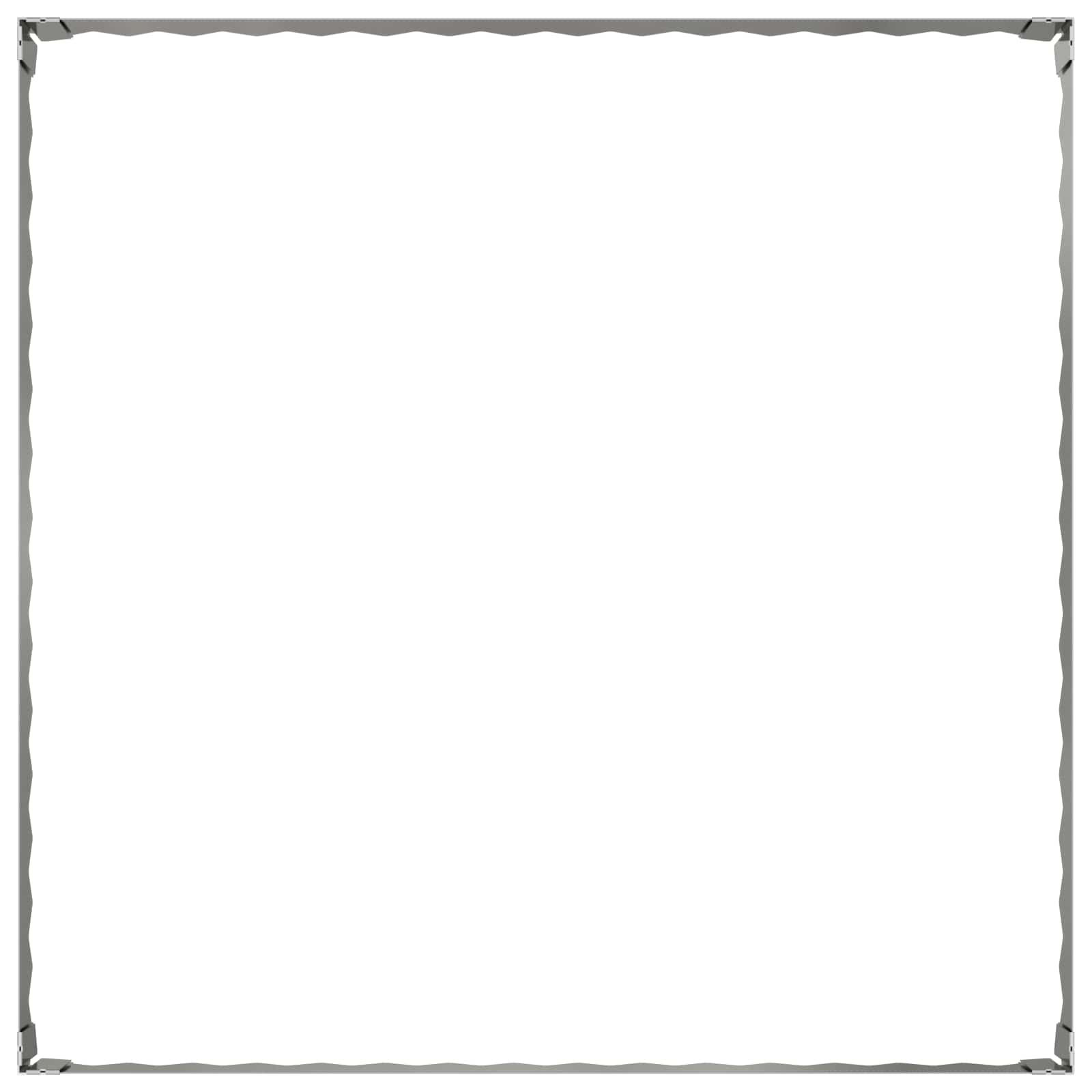 vidaXL Krawężnik do trawnika 100 x 100 x 20 cm Stal srebrny