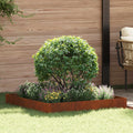 vidaXL Krawężnik do trawnika 100 x 100 x 20 cm Stal Rdzawy