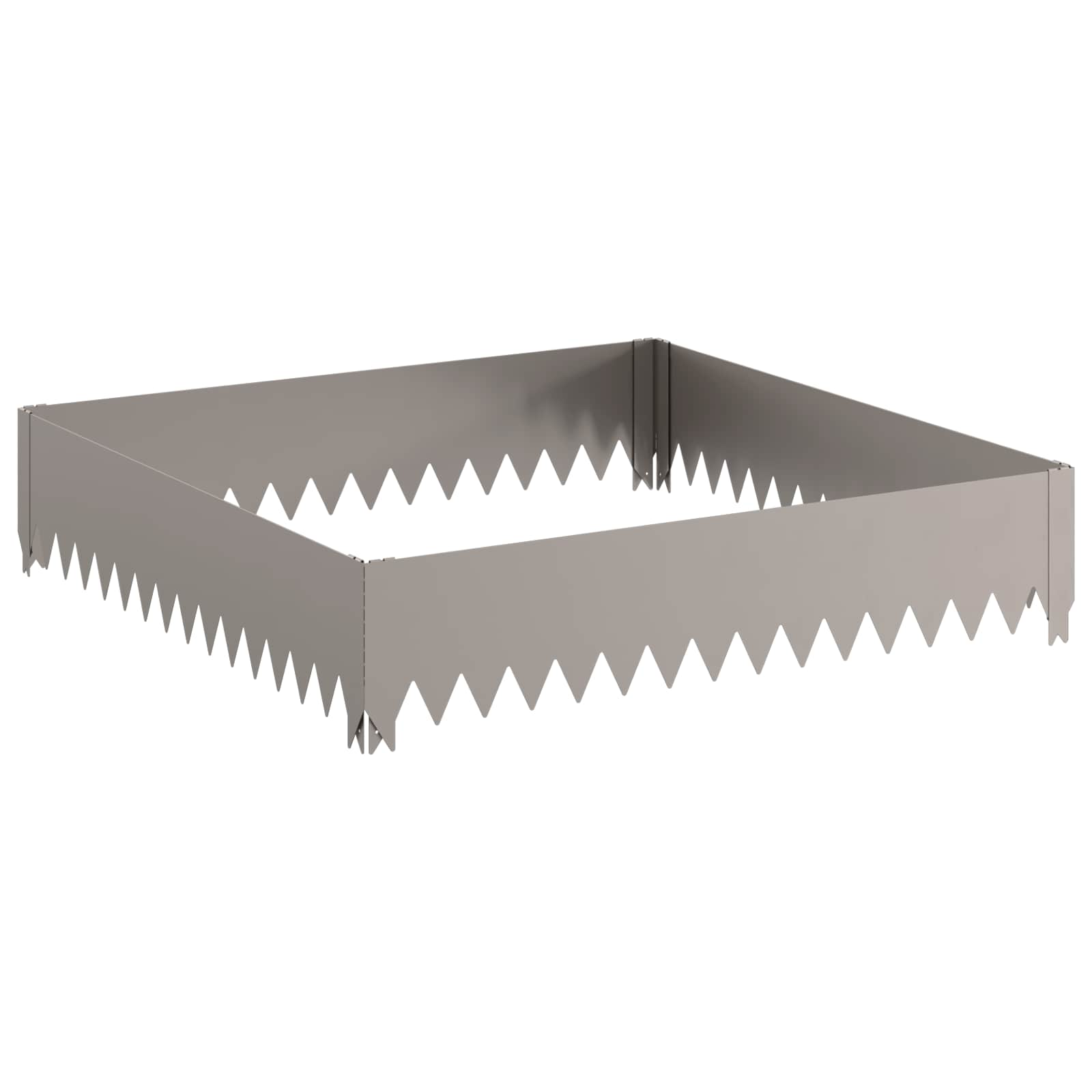 vidaXL Krawężnik do trawnika 100 x 100 x 20 cm Stal Rdzawy