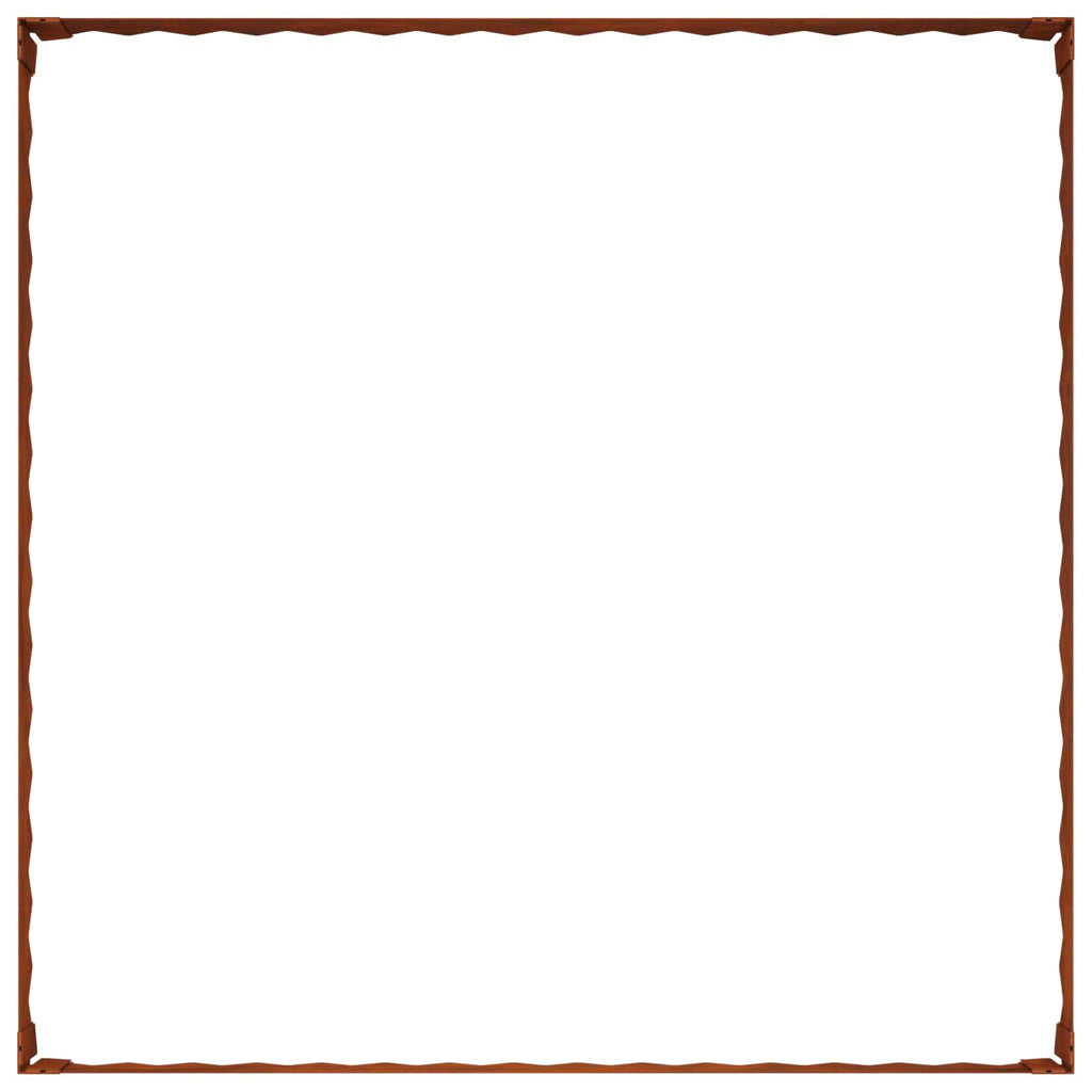 vidaXL Krawężnik do trawnika 100 x 100 x 20 cm Stal Rdzawy