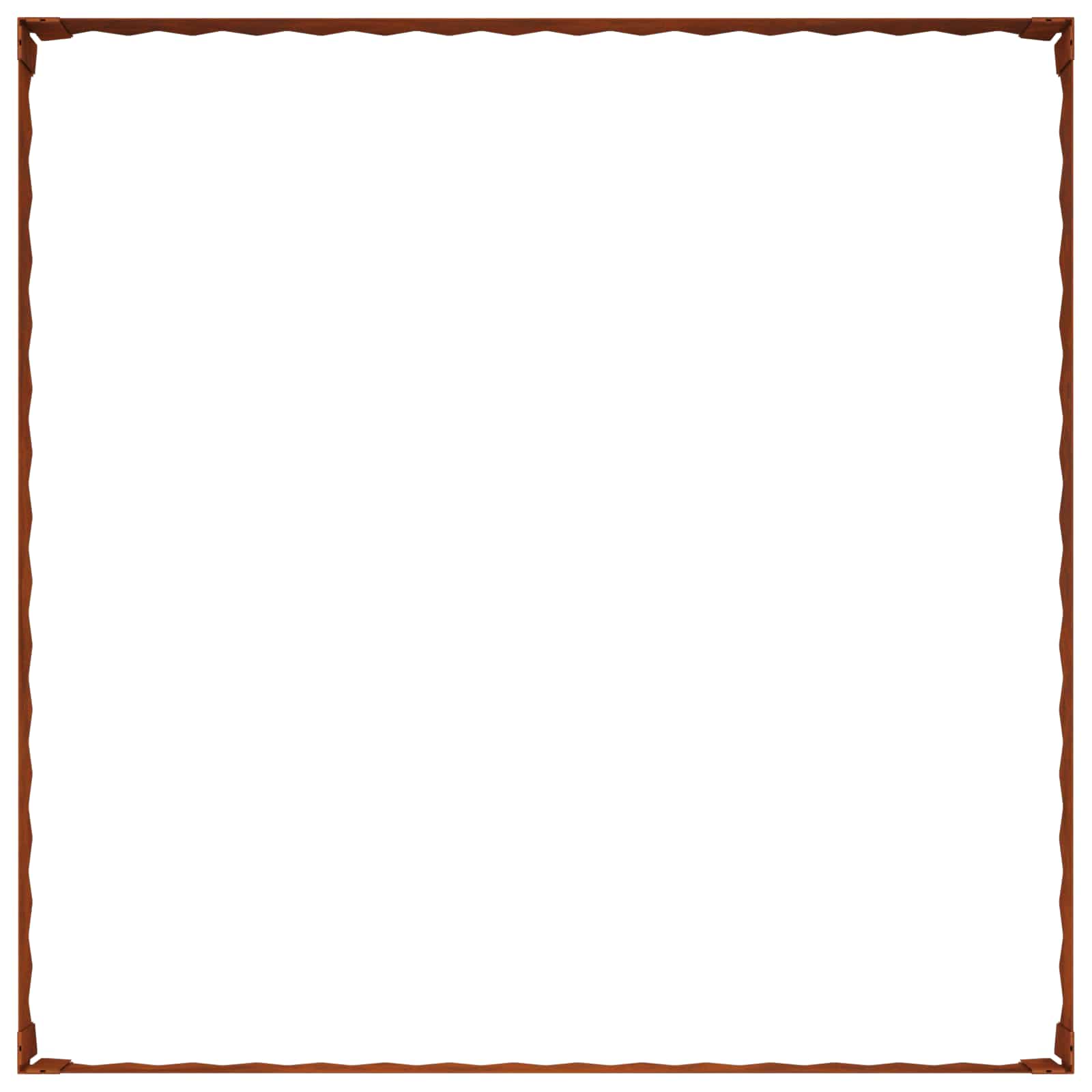 vidaXL Krawężnik do trawnika 100 x 100 x 20 cm Stal Rdzawy